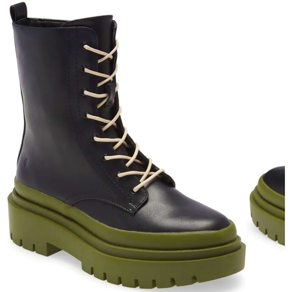 Cool Planet by Steve Madden Mosss Lace-Up Combat Boots - Picture 1 of 6